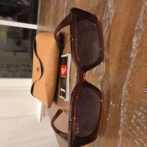Ray-Ban Tortoise Rectangular Sunglasses